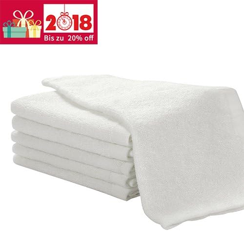 FutureFounder Baby wash mitts with soft bamboo cotton towel White