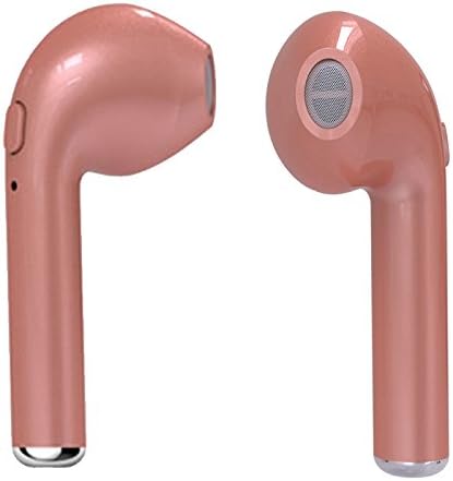 Wireless Bluetooth Earbuds, Lamchin Mini Bluetooth V4.2 Car Stereo Headsets In-Ear Headphones Music Earphones With Build in Mic Noise Cancelling Hand-Free Calls (Rose Gold TWS)