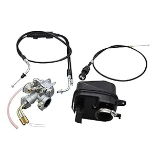 Carburetor Air Filter and Throttle Choke Cable Kit Replacement for Yamaha PW50 Y Zinger 50