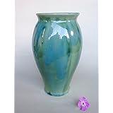 Vase jadegrün Steinzeug Handmade