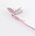 Girls pacifier soother dummy holder clip({baby pink - polka dots -pink round)