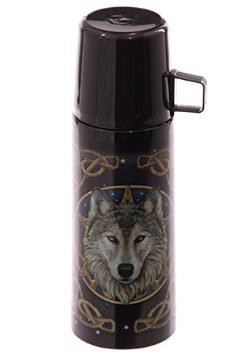 kleine Edelstahl Thermosflasche „keltischer WOLF“ Lisa Parker fÃ¼r 350 ml NEU OVP - 2