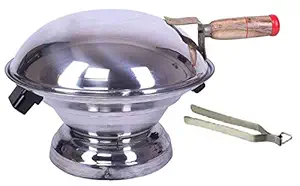 AquaDart Aluminum Tandoor Baking Oven, 25 cm X 25 cm X 35 cm, 1 Piece, Silver Gas Tandoor, Barbecue Grill Food Steamer Cookware Set
