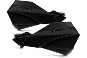 EVOMOSA Guardamanos de Moto 22MM 25MM ABS Guardamanos Racing Para 80-650CC XR CR CRF Para Para 125-498CC RR 2T 4T (Negro)