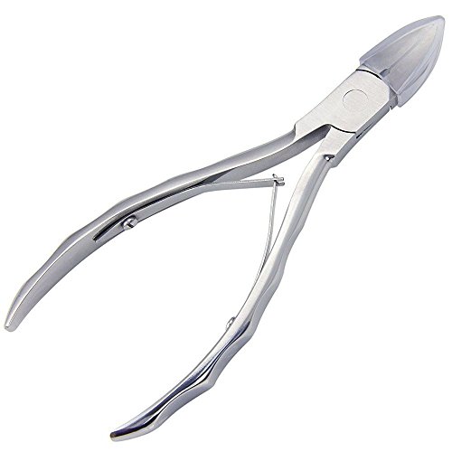 Auxent Nagelzange Kopfschneider Nagelschere aus Edelstahl mit Scharfem und Glattem Schnitt für Dicke und Tiefe Eingewachsene Fußnägel und Fingernägel, Rostfrei, Silber - 8