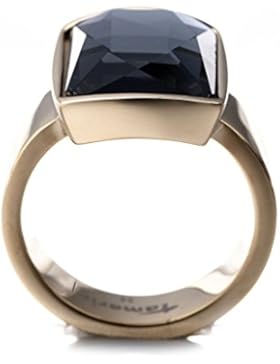 Tamaris Damen-Ring Becky Edelstahl Katzenauge schwarz Gr. 56 (17.8) - A03411035