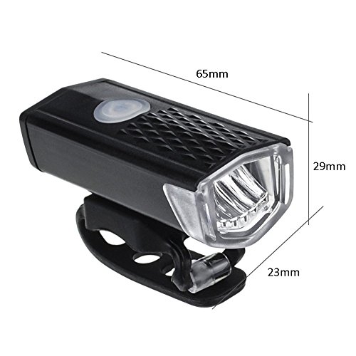 Fahrrad Vorderes Licht, OUTOWIN 300 Lumen LED Fahrradlicht USB Wiederaufladbare Fahrradlampe Scheinwerfer (3 Licht-modi/Breit Strahl Winkel) - 3