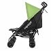 Obaby Apollo Black/Grey Twin Stroller and Black Footmuffs (Lime)