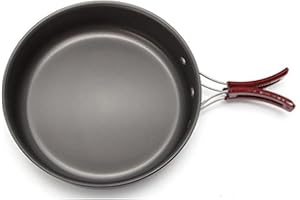 Jotekonoby Outdoor Camping Frying Pan, 20CM Non-Stick Aluminum Cookware with Folding Handle, Portable Skillet for Hiking, Picnic, Backpacking