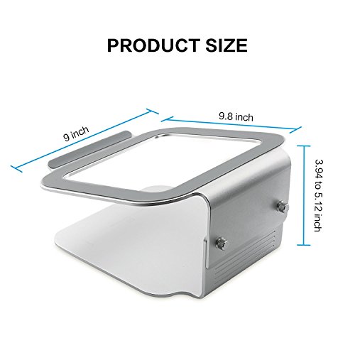 Paragala Ergonomische Einstellbare Laptop Ständer Universal Stilvollen Aluminium Notebook Halter für MacBook Pro Air Stand And Other 10-17 Zoll Laptops (Silver1) - 7