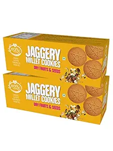 Early Foods Dry Fruit Jaggery Cookies, 2 X 150 g