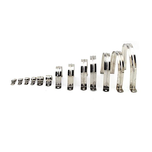 50mm Edelstahl 304 Rohrschelle U-Typ Rohrschelle Kupplungs Hoop Packung mit 5 - 5