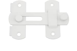 SAYAYO Pestillo Puerta Corredera Cerrojo Puerta Interior Acero Inoxidable Blanco Cerrojos y Pestillos para Puertas, Habitaciones, Jardines, Armarios, EMS9001W
