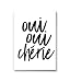 Produktbild Poster OUI OUI CHERIE DinA4 Wanddeko von MARELLE. Kunstdruck Bild Druck Plakat Spruch Statement Typografie Dekoration Geschenk Wohnung A40088