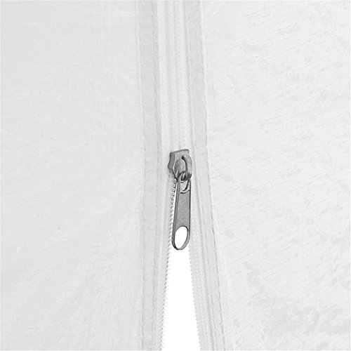 MCTECH® 4 x 3 m Gartenzelt Pavillon Bierzelt Partyzelt Festpavillon inklusive 4 Seitenwände, 2 x Fenster, 2 x Tür mit Reisverschluss, Wasserdicht PE Plane in Weiß (4 x 3 m mit 4 Seitenwände, Weiß) - 6