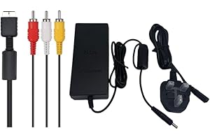 WICAREYO Power Supply Power Adapter with AV Cable, Compatible for PS2 70000 Slim