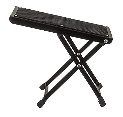 Livivo® pieghevole - alta qualità poggiapiedi, altezza e angolazione regolabile Heavy Duty metal Music poggiapiedi con piedini antiscivolo per una maggiore stabilità - Sistema richiudibile per riporla