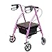 Produktbild Rollator 4-Rad-rollator mit rückenlehne,gepolsterter Sitz,tragbar,Rolling Walker für senioren,lila
