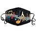 Price comparison product image Monicago Unisex Unique Mouth Mask, Face Mask, Cute Musical Notes Art Polyester Anti-dust Masks - Fashion Washed Reusable Face Mask for Outdoor Cycling