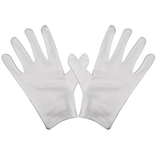 WMA 12 PAIRS 100% COTTON WHITE MOISTURISING LINING GLOVE health music canvas work