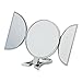 Danielle Round Folding Travel Mirror - Silver x5 mag/true image