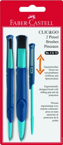 Faber-Castell 181518 – Pinsel CLIC & GO, Inhalt der Größen: 4 und 10 - 2