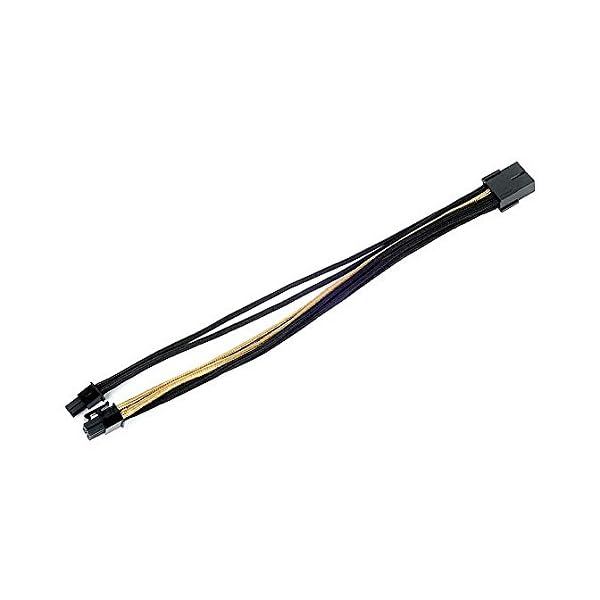 Silverstone SST-PP07-PCIBG - Cable Extensor enfundado 25cm 8pines a PCI-E 6+2 Pines, Negro Dorado - Image 4