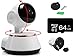 Produktbild forsea Wireless 720p HD Pan Tilt Netzwerk Home Security CCTV IP-Kamera IR-Nacht-Vision WIFI Webcam Stimme Intercom Mobile Alarm House safing Artefakt Intelligente Überwachung Kamera, weiß, 1x Surveillance cameras+64G Memory card