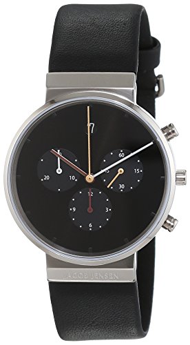 JACOB JENSEN Herren-Armbanduhr Analog Quarz Leder ITEM NO. 603 JACOB JENSEN Herren-Armbanduhr Analog Quarz Leder ITEM NO. 603