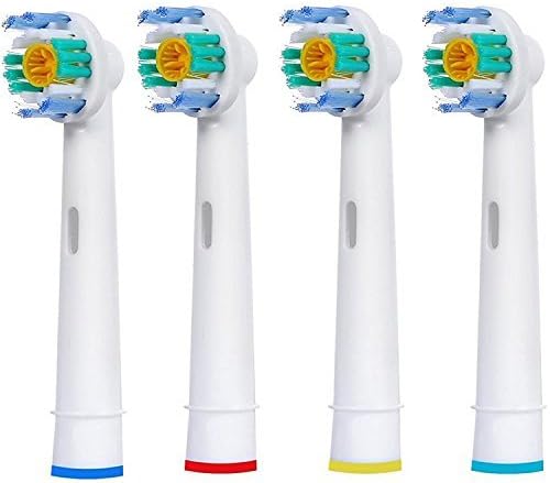 Generic Replacement Toothbrush Heads 3D White for Oral-B Braun, Dual Clean Electric Toothbrushes, 3D Excel, Advance Power, Professional Care, Smart Series, Pro Health, Triumph -4 Pcs Value Pack