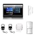 Produktbild ATD® Enthält 1 Tür-Fenster-Sensoren,1 Bewegungsmelder, 2 Fernbedienungen und 1 verkabelte laute Innensirene,M2BX komplettes DIY drahtloses GSM Home Security Alarm-System zur (schwarz)