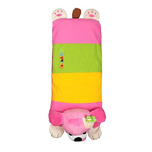 Baby's Buckwheat Hull Pillow with Cotton Pillow (1-3years) ( Dog, Pink )