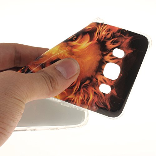 Cozy Hut Schutzhülle / Cover / Case Bunte Muster Weich TPU Handy Hülle für Samsung Galaxy J5 (2016) J510,Ultra Slim Dünn Silikon TPU Transparent für Samsung Galaxy J5 (2016) J510 Hülle , Premium Handy Tasche Schutz Hülle Case Cover Etui Strass Schutz schutzhülle Bumper Schale Silicone für Samsung Galaxy J5 (2016) J510 – Verärgerter Löwe - 5