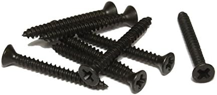 Pickup mounting ring screws for guitars, 2 x 3/4" black 8pcs