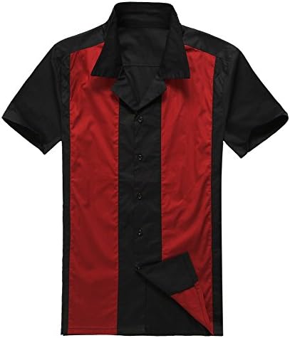 American Style Vintage Western Hip Hop Cowboy Shirts Black Red Men's Party Wear