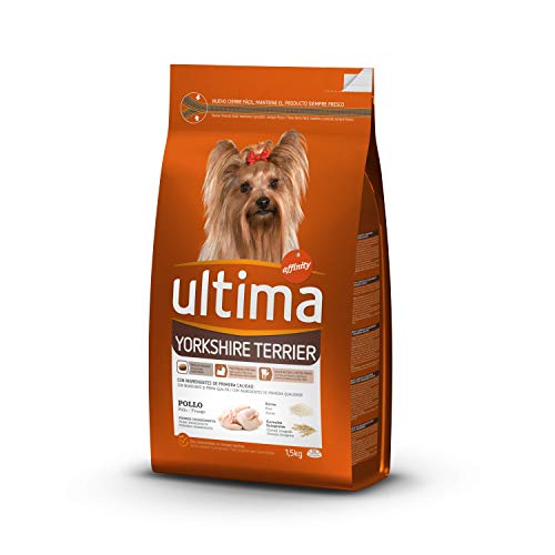 Ultima II Pienso para Perros Mini Yorkshire con Pollo - Pack de 4 x 1,5 kg - Total: 6 kg - Paquete de 4 x 1500 gr - Total: 6000 gr