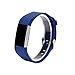 Produktbild Pinhen Fitbit Charge 2 Armband TPE Silikon Einstellbare Ersatz Sport Band Bracelet für Fitbit Charge2 HR+ Smartwatch Fitness Band (Blue)