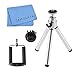 Produktbild Mini-Stativ, CAM-ULATA Leichtgewichts Klein Biegsames Flexibel Dreibeinstativ Handy Mini Stativ Dreibeinstative mit 1/4" Kugelkopf Adapter und Telefonhalter Klemmhalterung für Smartphone Mobile Phone Mini Kamera Reisen Tragbare Outdoor Dreifuss Stative Tripod Tischstativ Handy Fotografierung Ständer, Silber