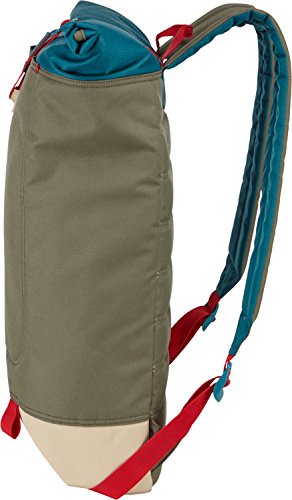 Case Logic LAR114PTG Larimer Rolltop Notebook Rucksack 35 6 cm  14 Zoll  mit Tablet-Fach petrol gr  n