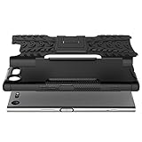 WindCase Xperia XZ Premium Hülle, Outdoor Dual Layer Holster Armor Tasche Heavy Duty Defender Schutzhülle mit Ständer Case für Sony Xperia XZ Premium Schwarz - 
