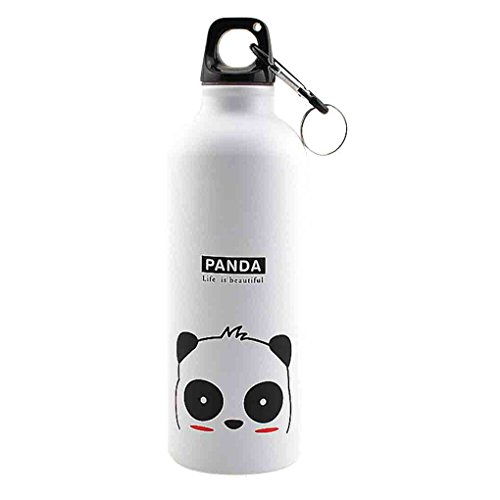Bobury 500ml animali belli sport esterni portatili della bottiglia in lega di alluminio bambini bottiglia di acqua del fumetto modello animale bollitore