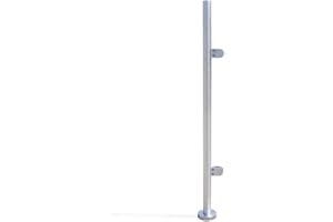 FUTCHOY Pali per ringhiera in acciaio inox 110 cm H balaustra balcone applicabile vetro/legno 8 ~ 12 mm ringhiera pali (post termine)