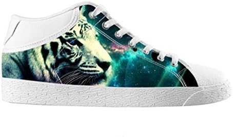 Cheese Christmas Happy Tiger High Qualit ¨ ¤ Canvas Custom Chukka Shoes for Women, EUR 35