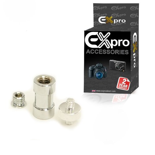 Ex-Pro Heavy Duty Screw Spigot Adapter mit Dual 1/4'' Schraube Rad fr Stativ, Blitz und Halter Studio Fotografie