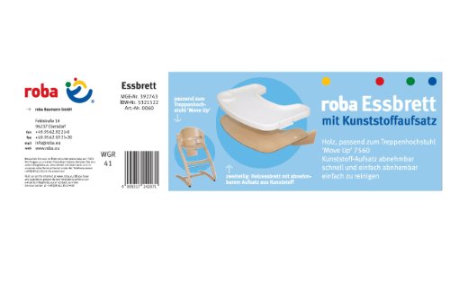Roba – Essbrett aus Holz mit abnehmbarem Kunststofftray, passend zu den Hochstühlen 7560 und 7561 - 3