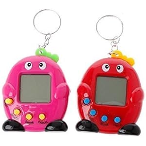 UChic 2PCS MINI Plastik elektronische Spiel-Maschine Virtuelles Haustier Cyber Haustier Digital Haustier Tamagotchi Pinguine Geschenk Spielzeug Handspiel Geschenk-Farbe Zufällig