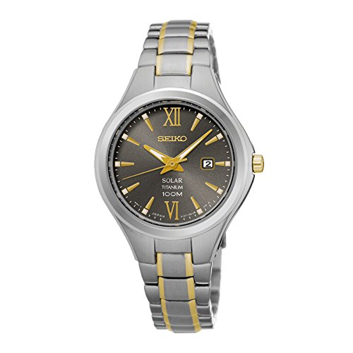 Seiko Damenuhr Analog Solar Titan Grau SUT275P1 Seiko Damenuhr Analog Solar Titan Grau SUT275P1