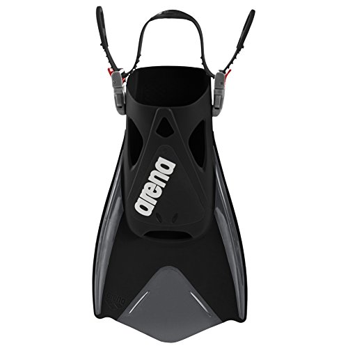 Arena Fitness Fin Aletas para Piscina, Unisex Adulto, Plateado,Gris,Negro, EU 39-41