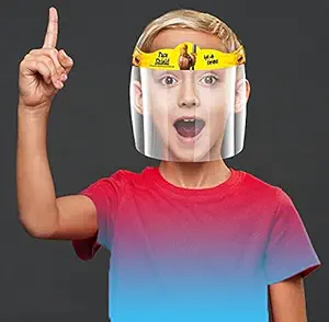 Xiran Wings Pack Of 2 Static Kids Face Shield With Comics Character Designed For Kids, Face Mask Shield (Pack of 2)