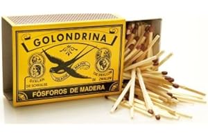 FRUTITOSCOM Golondrina - Pack de 3 cajitas de fósforos o cerillas